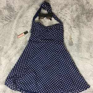 Polka dot dress halter